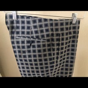 FENDI men’s silver and blue faille pants